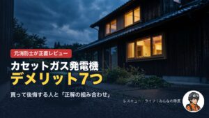 カセットガス発電機のデメリット7つ