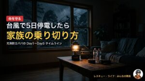 台風の停電は何日続く？家族で乗り切る5日間の備えと過ごし方