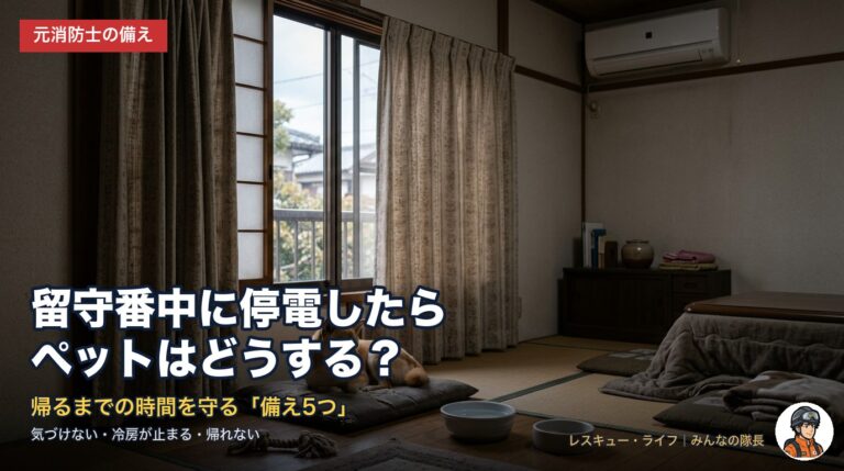 留守番中に停電したらペットはどうする？帰るまでの時間を守る備え5つ